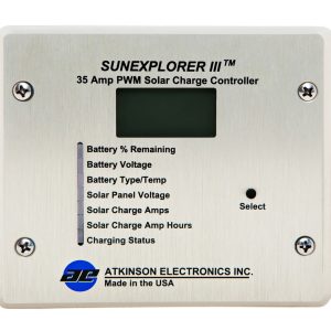 SunExplorer III : contrôleur de charge solaire MPT/PWM de 35 ampères avec affichage