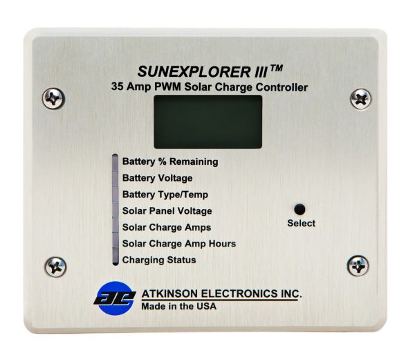 SunExplorer III : contrôleur de charge solaire MPT/PWM de 35 ampères avec affichage